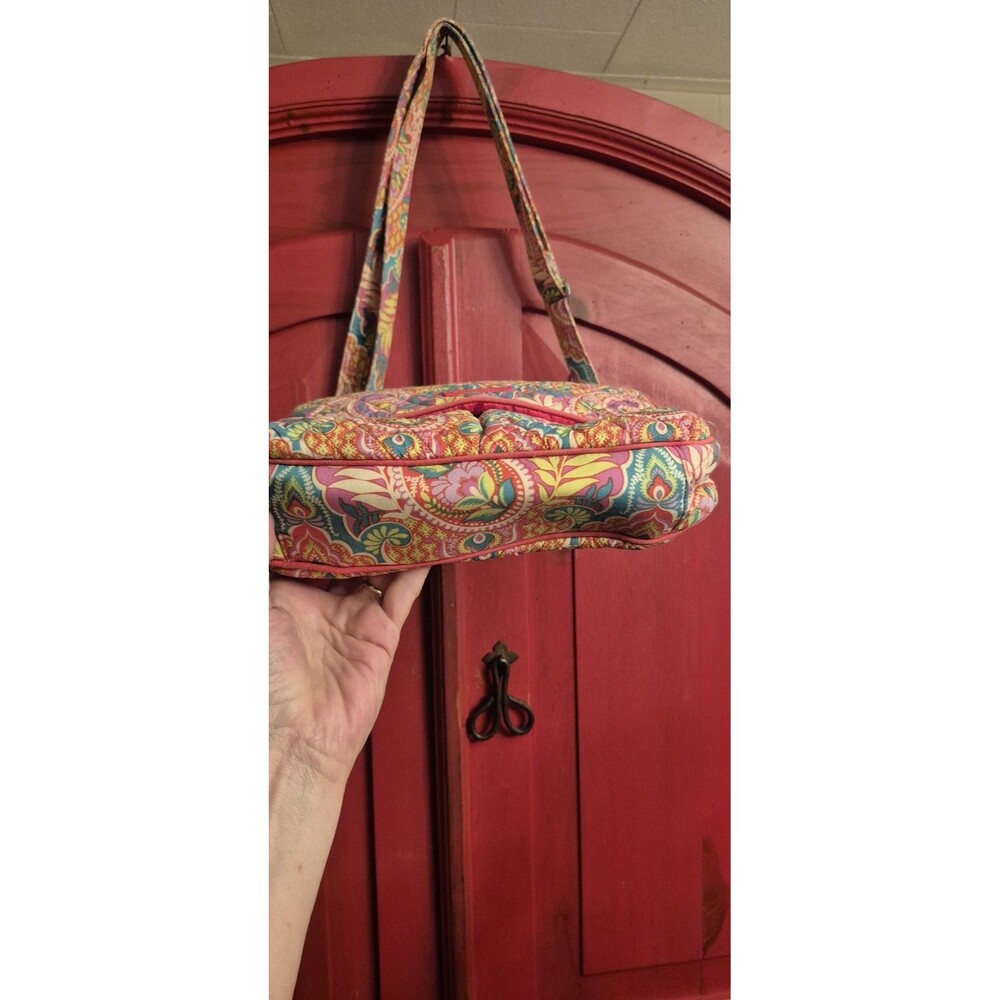 Vera Bradley Paisley In Paradise Large Hipster/Crossbody Shoulder Purse Zip EUC - Picture 4 of 6